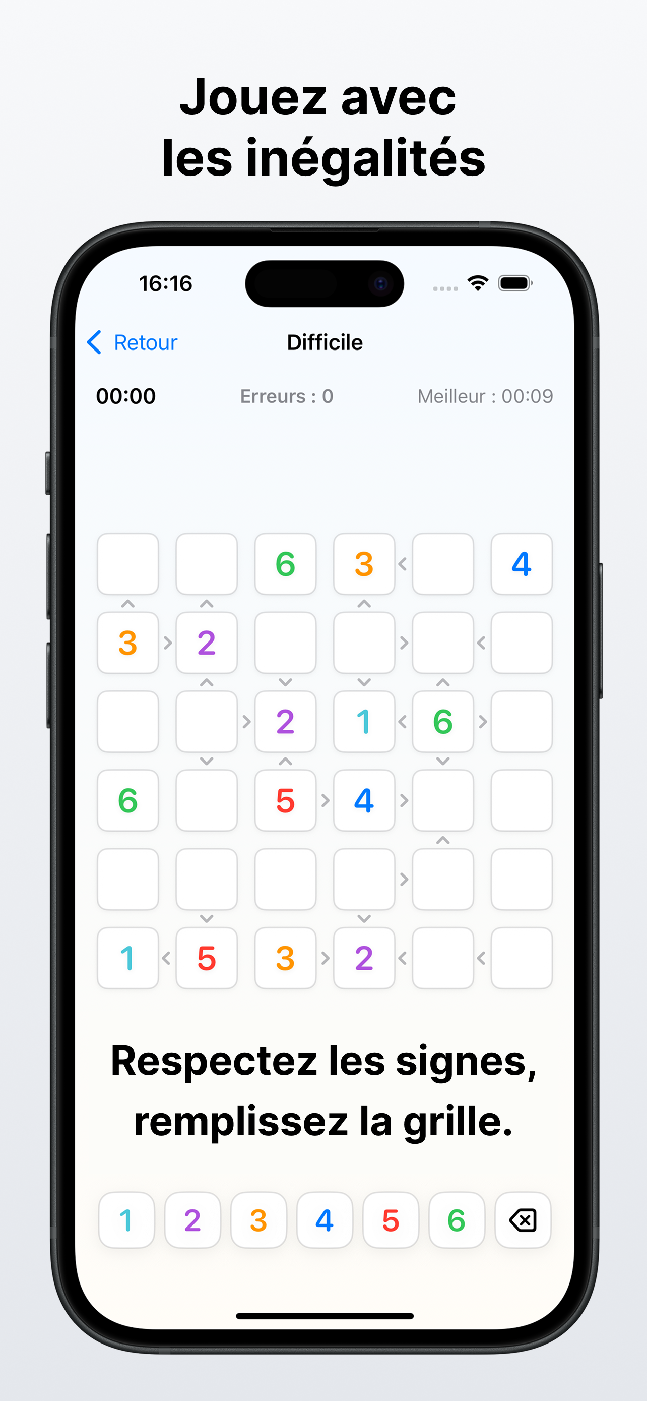 Capture d’écran de Futoshiki