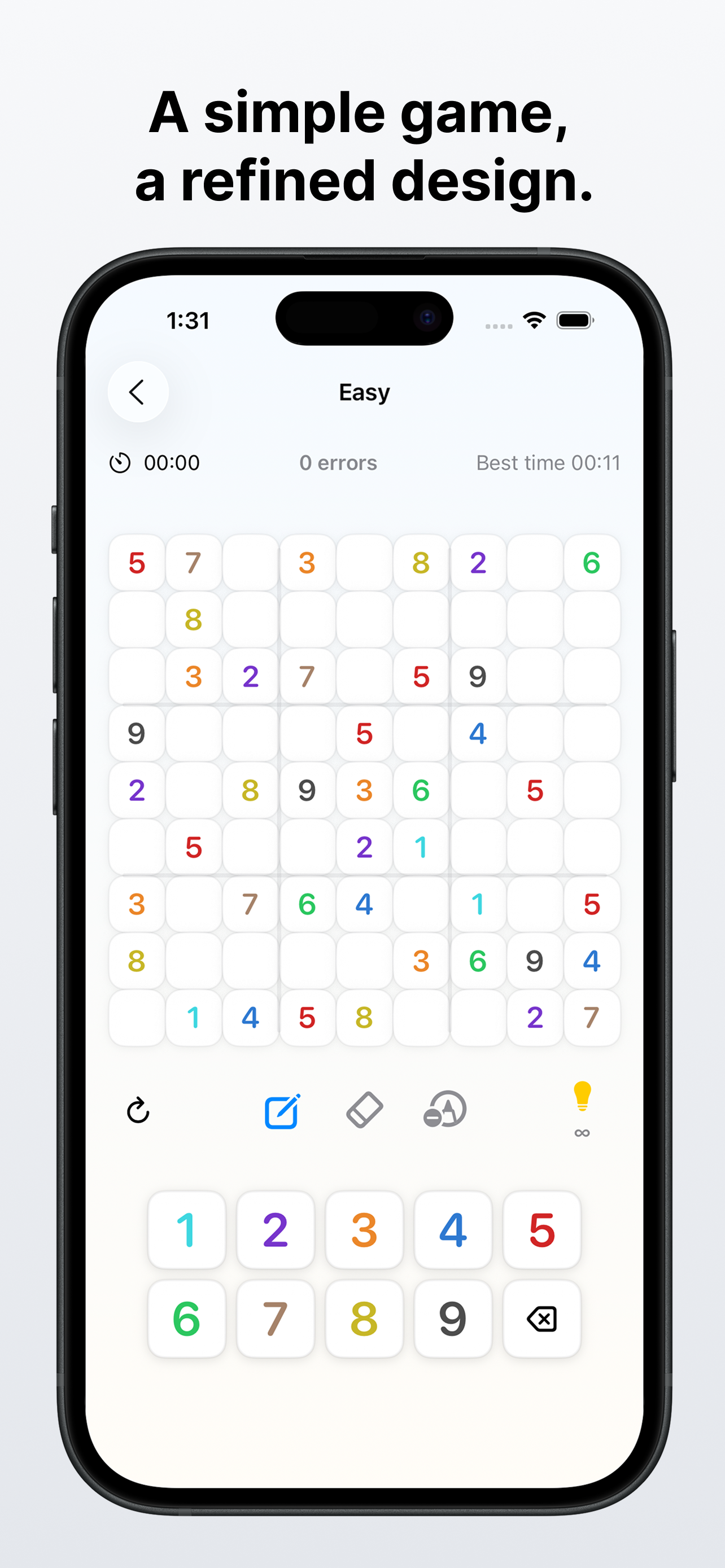 Sudoku gameplay screenshot